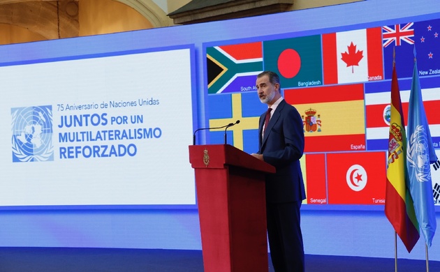 Su Majestad el Rey durante su intervención